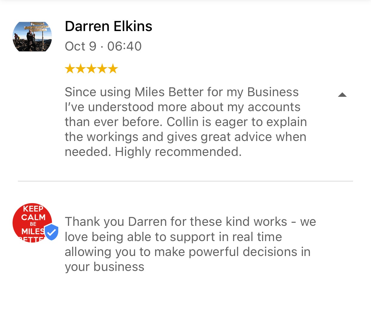 Darren Elkin 5 Star review